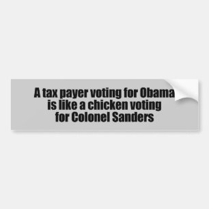 Autocollant De Voiture Le contribuable votant pour Obama est comme un