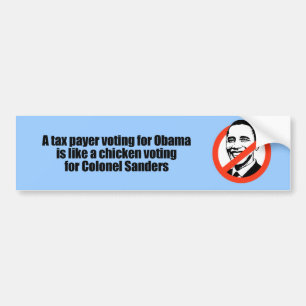 Autocollant De Voiture Le contribuable votant pour Obama est comme un