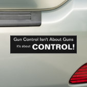 Autocollant De Voiture Le contrôle des armes n'est pas une question d'arm (En voiture)