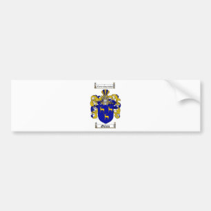 AUTOCOLLANT DE VOITURE LE CREST VERT DE FAMILLE - MANTEAU DES BRAS VERT