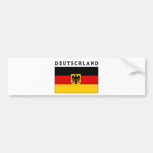 Autocollant De Voiture Le Deutschland Flagge (Devant)