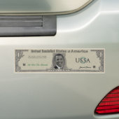 Autocollant De Voiture Le dollar d'Obama (En voiture)