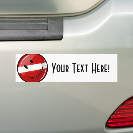 Autocollant De Voiture Le drapeau du plongeur de sourire (En voiture)