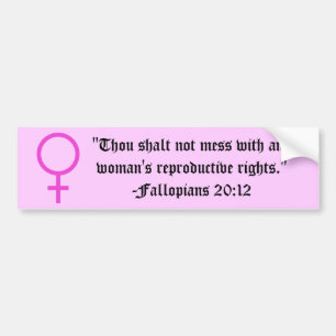 Autocollant De Voiture Le droit des femmes à choisir un verbe