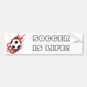 AUTOCOLLANT DE VOITURE LE FOOTBALL EST LA VIE !
