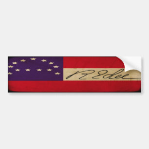 Autocollant De Voiture Le Général Lee Headquarters Flag avec la signatu