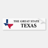 Autocollant De Voiture Le Grand État Du Texas (Devant)