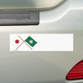 Autocollant De Voiture Le Japon et drapeaux croisés par Iwate (En voiture)