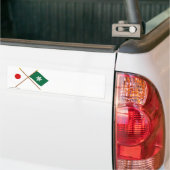 Autocollant De Voiture Le Japon et drapeaux croisés par Iwate (Sur camion)