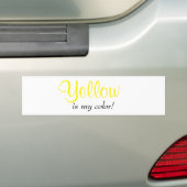 Autocollant De Voiture Le jaune est ma couleur (En voiture)