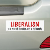 Autocollant De Voiture Le LIBÉRALISME, est un trouble mental, pas une (En voiture)