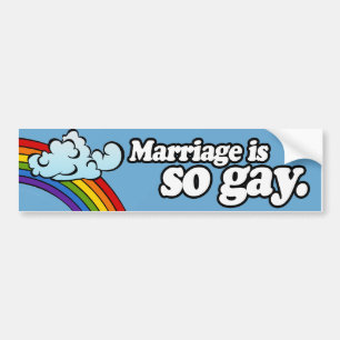 AUTOCOLLANT DE VOITURE LE MARIAGE EST SI HOMO