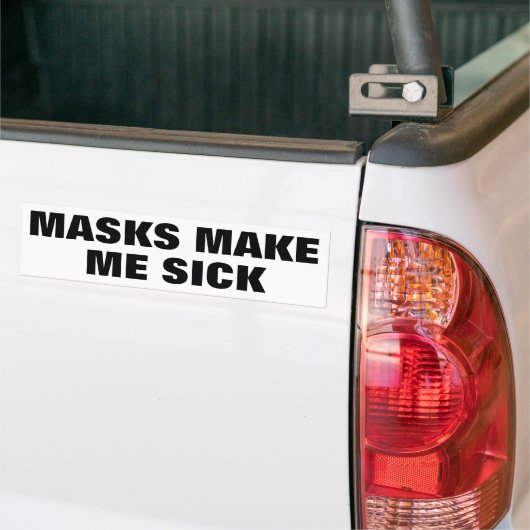 Autocollant De Voiture Le masque me rend malade (Sur camion)