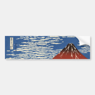 Autocollant De Voiture Le Mont Fuji par temps clair (Fuji Rouge) (Hokusai