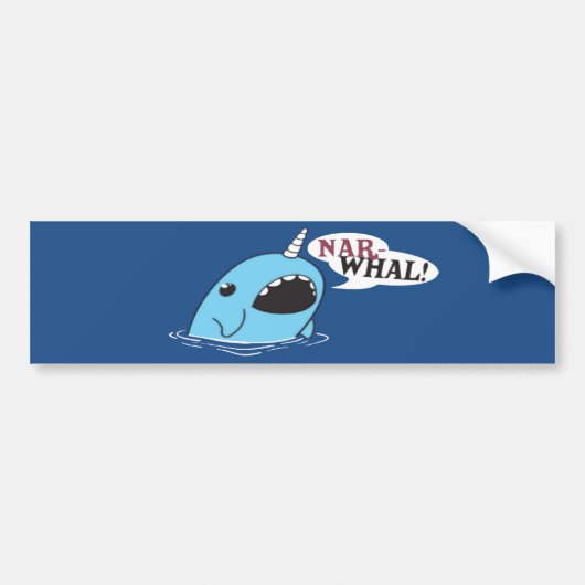 Autocollant De Voiture Le Narwhal bruyant (Devant)