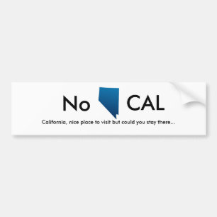 Autocollant De Voiture Le Nevada, non, la Californie, endroit agréable