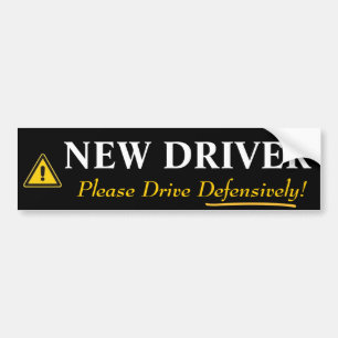 Autocollant De Voiture Le nouveau conducteur, conduisent défensif svp