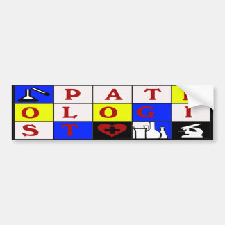 AUTOCOLLANT DE VOITURE LE PATHOLOGISTE GRATTENT DOCTEUR PHYSICIAN DE BLOC