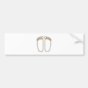 Autocollant De Voiture le pied de Bigfoot imprime transparent