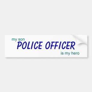 Autocollant De Voiture le policier, mon fils est mon héros