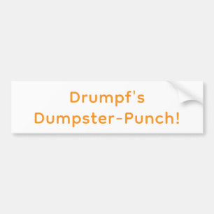 Autocollant De Voiture Le Punch-Poubelle de Drumpf ! Hankamer Artjunkhaus
