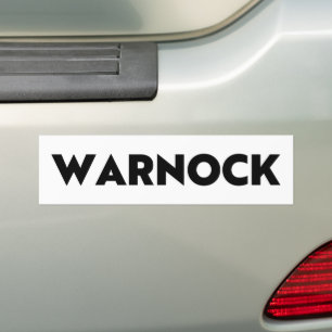 Autocollant De Voiture Le Révérend Warnock - Géorgie - Deuxième tour