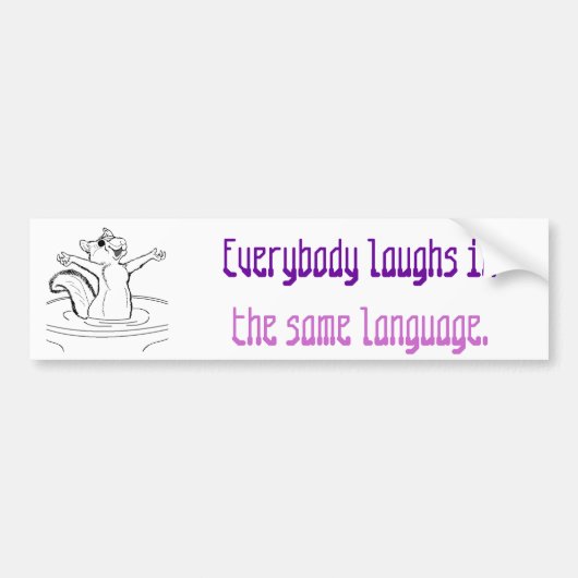 Autocollant De Voiture Le rire est universel (Devant)