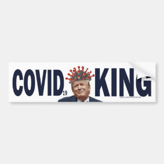Autocollant De Voiture Le roi COVID anti-Trump Dump Trump Corona King