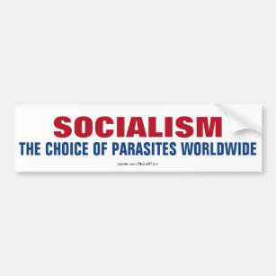 Autocollant De Voiture Le socialisme au choix des parasites dans le monde