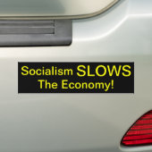 Autocollant De Voiture Le socialisme RALENTIT l'économie (En voiture)