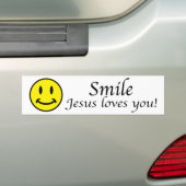 Autocollant De Voiture Le sourire, Jésus vous aime adhésif pour (En voiture)