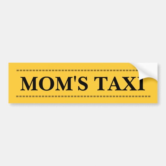 AUTOCOLLANT DE VOITURE LE TAXI DE LA MAMAN (Devant)