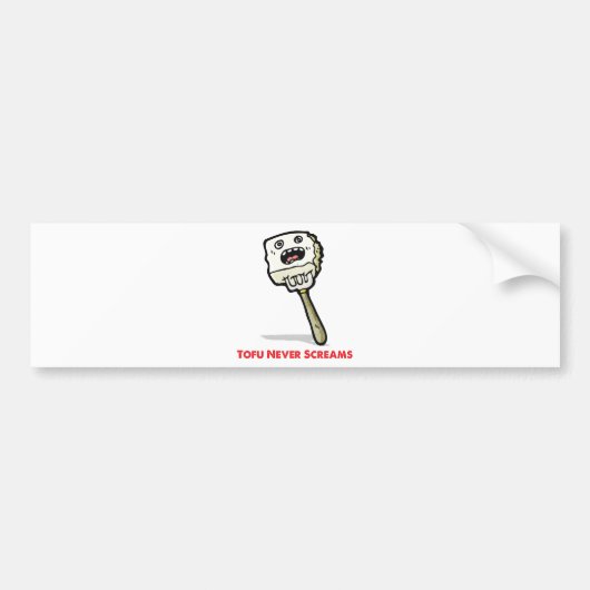 Autocollant De Voiture Le tofu ne crie jamais (Devant)