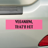 AUTOCOLLANT DE VOITURE LE VEGANISM, CELUI EST CHAUD (En voiture)