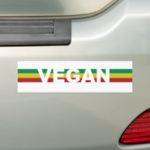 Autocollant De Voiture Le végétalien barre Rasta (En voiture)