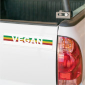 Autocollant De Voiture Le végétalien barre Rasta (Sur camion)