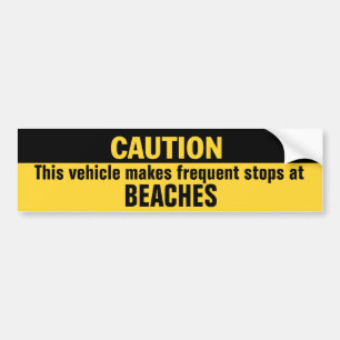 Autocollant De Voiture Le véhicule fait des arrêts fréquents sur les plag