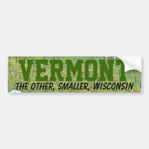 Autocollant De Voiture Le Vermont : L'autre plus petit Wisconsin