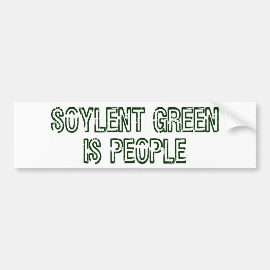 Autocollant De Voiture Le vert de Soylent est adhésif pour pare-chocs de (Devant)