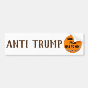 Autocollant De Voiture Le visage orange doit partir ! / Anti-Trump,