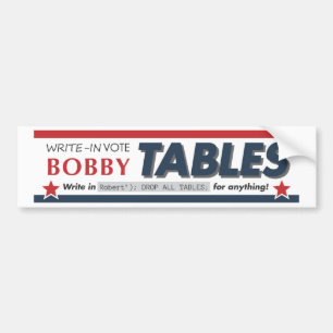 Autocollant De Voiture Le vote Bobby ajourne le bumpersticker
