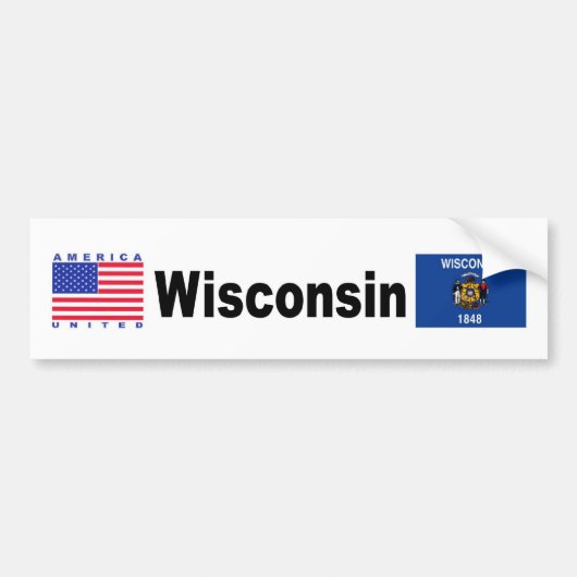 Autocollant De Voiture Le Wisconsin (Devant)