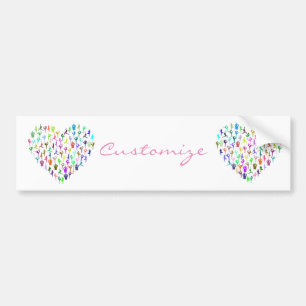 Autocollant De Voiture Le Yoga Poses Coeur Thunder_Cove