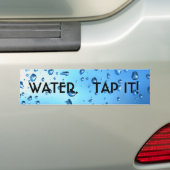 AUTOCOLLANT DE VOITURE L'EAU.   TAPEZ-LA ! (En voiture)