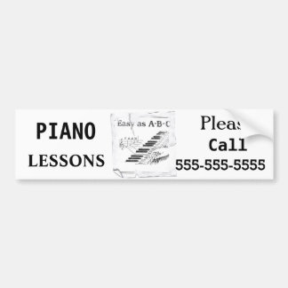 Autocollant De Voiture Leçons de piano - personnalisables
