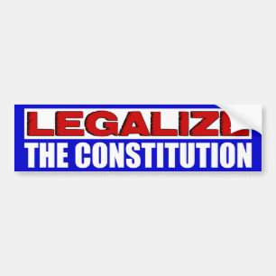 Autocollant De Voiture Légalisez la constitution !