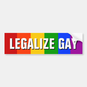 AUTOCOLLANT DE VOITURE LÉGALISEZ L'HOMOSEXUEL