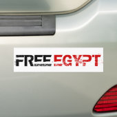AUTOCOLLANT DE VOITURE L'EGYPTE LIBRE (En voiture)