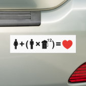 Autocollant De Voiture L'équation d'amour pour les hommes (En voiture)