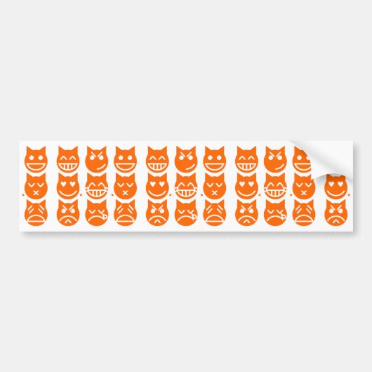 Autocollant De Voiture Les 9 vies du chat Emoji (Devant)